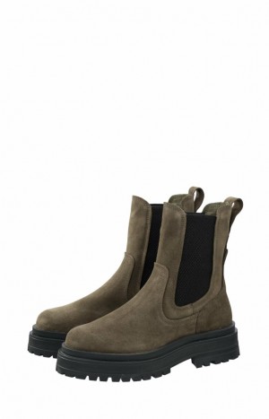 Bottines Chelsea YAYA suede Femme Marron | KCLHAVR-87